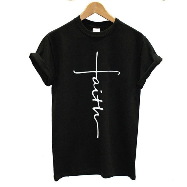 Camiseta feminina com estampa de Jesus