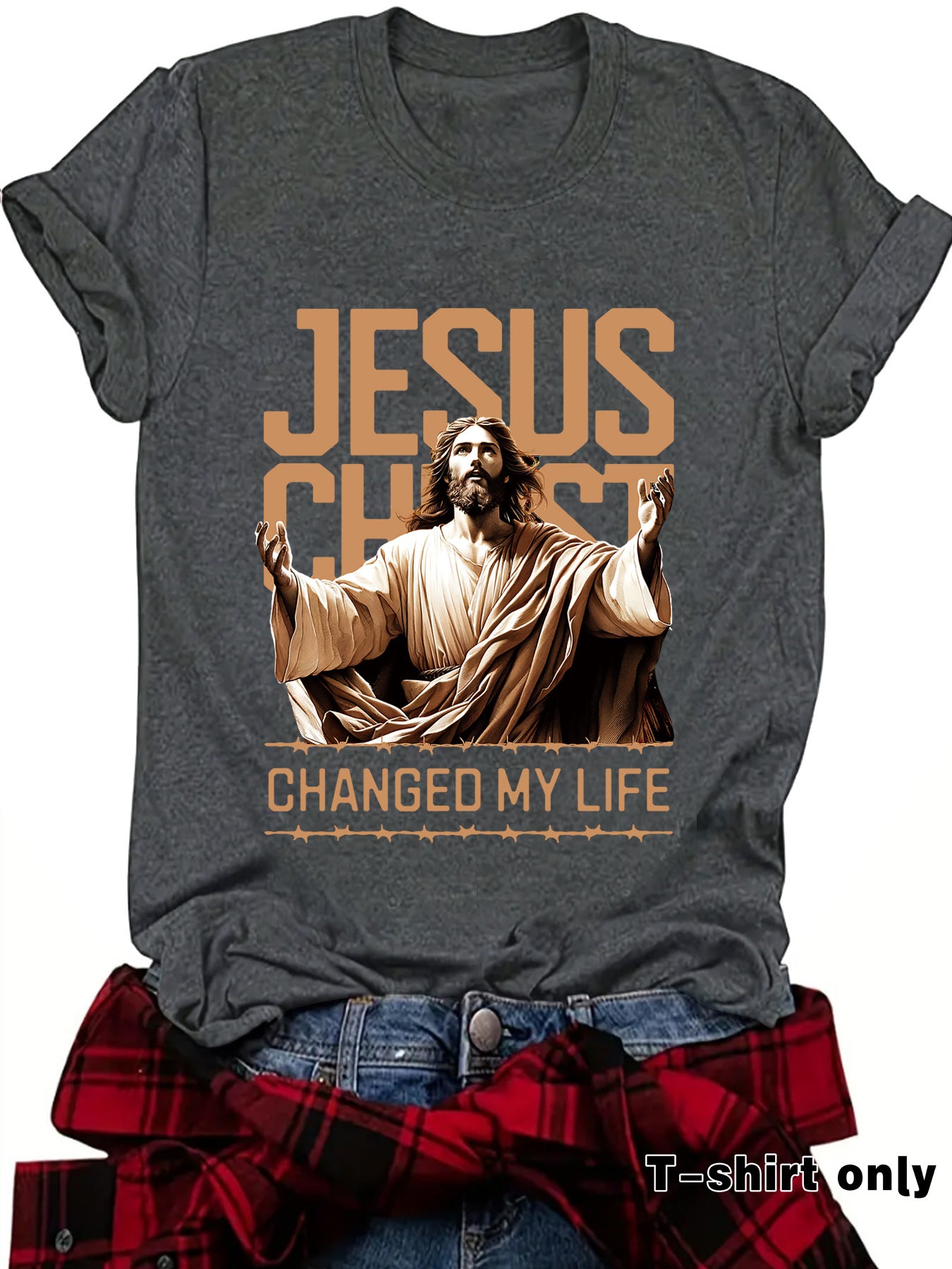 Camiseta com estampa de Jesus
