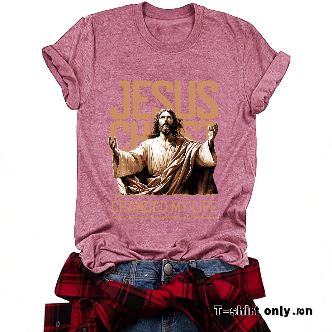 Camiseta com estampa de Jesus