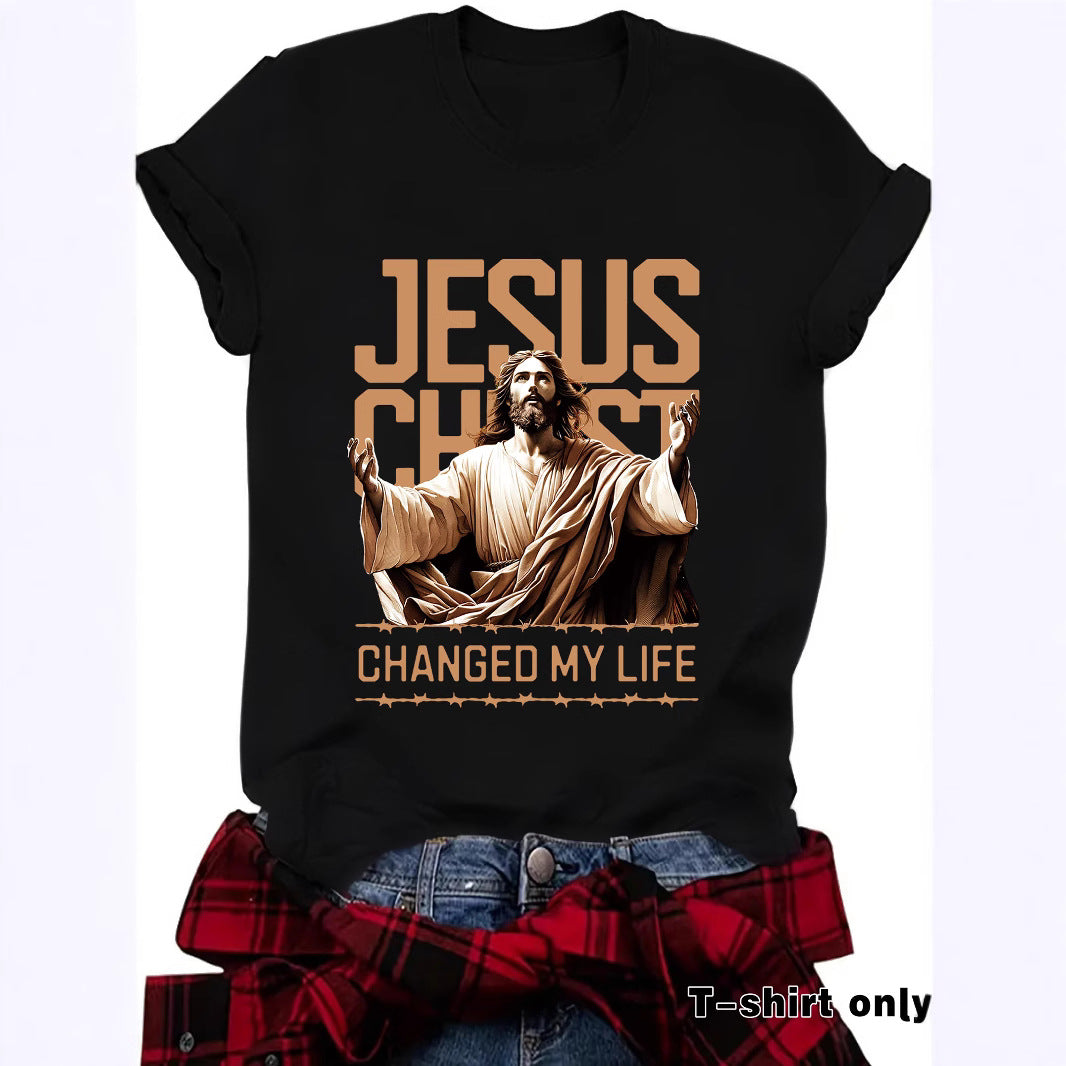 Camiseta com estampa de Jesus