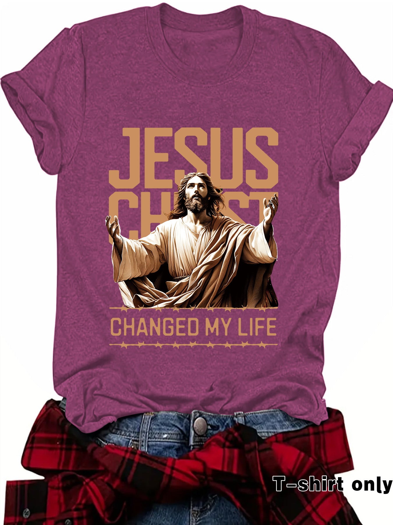 Camiseta com estampa de Jesus