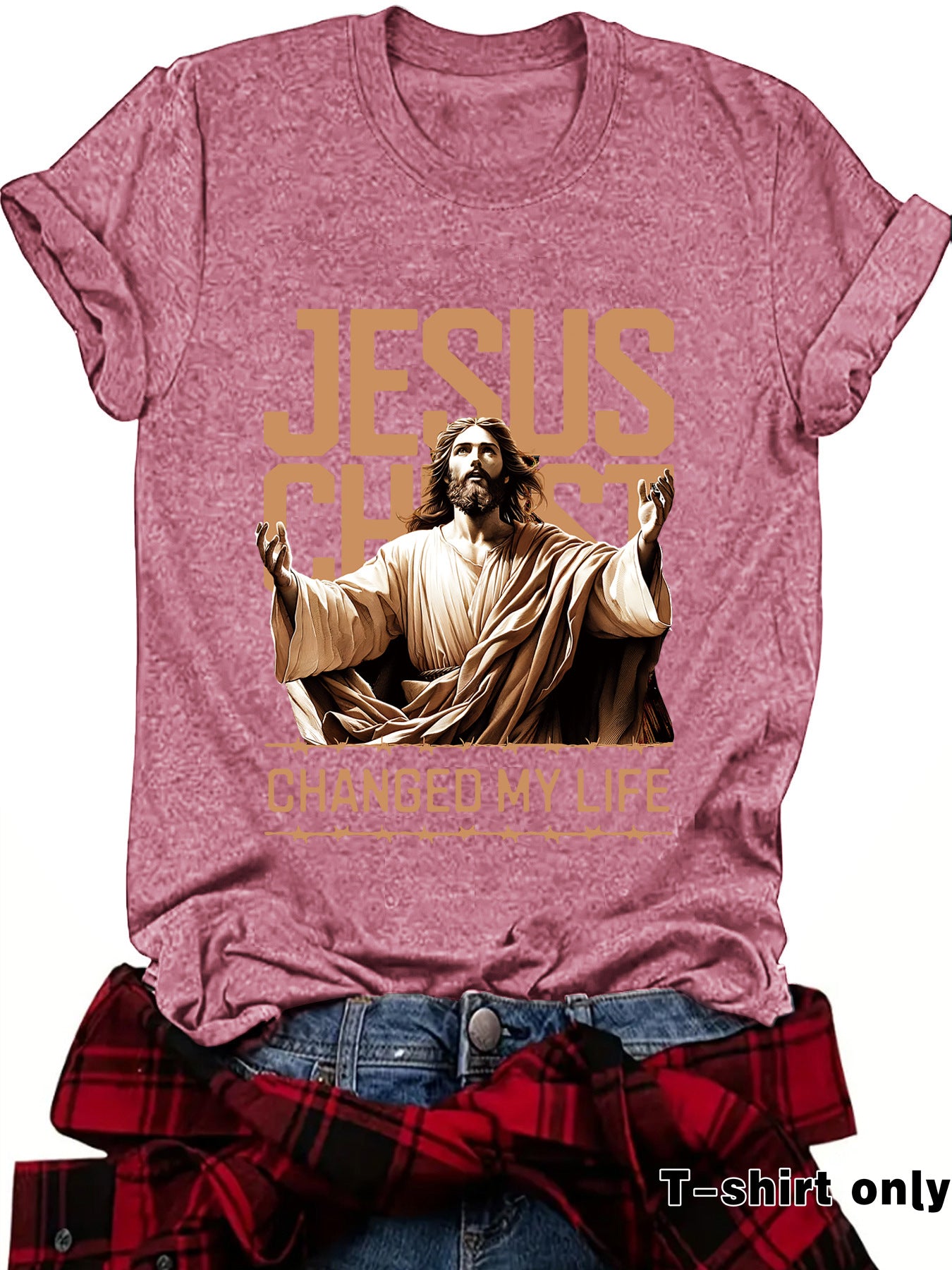 Camiseta com estampa de Jesus